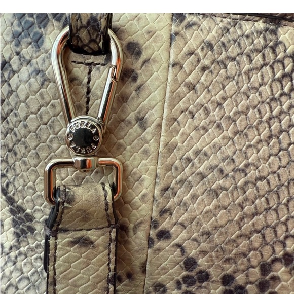 Furla Python Embossed Leather Top Zip Two Way Bag | COA - Picture 6 of 14